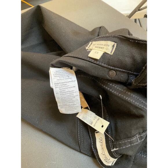 NWT Madewell High Rise Skinny Black Jeans Women's Size 23 - Picture 5 of 5